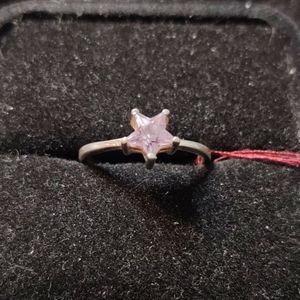 Petite Sterling Silver Pink Ice Ring